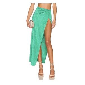superdown Asymmetrical Green Skirt